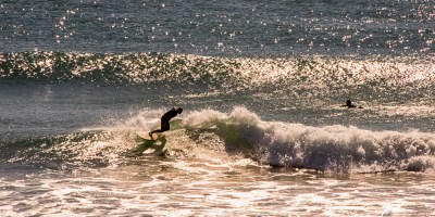 Windy or not, the surf is always fun in California - Photo © 2015 Donna Balancia